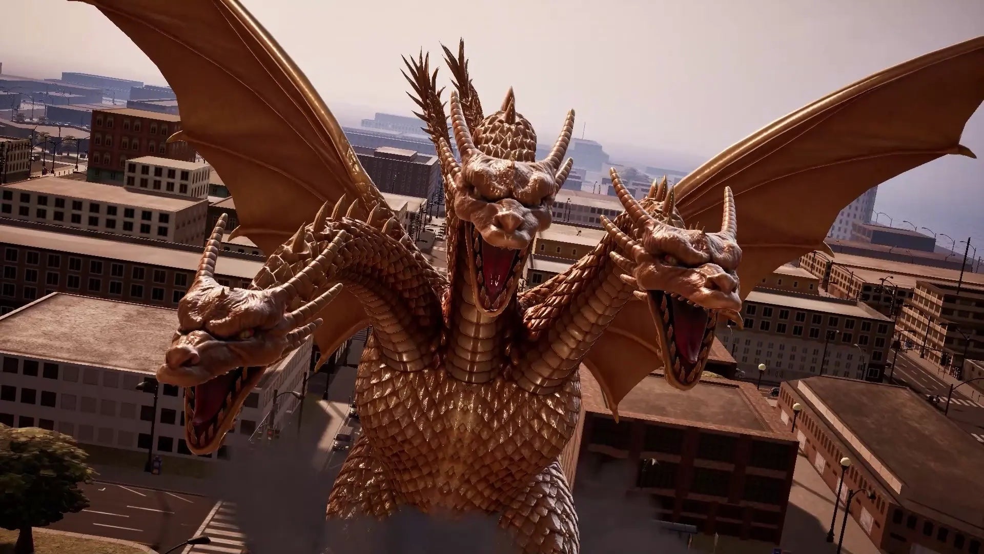 A colossal monster battle