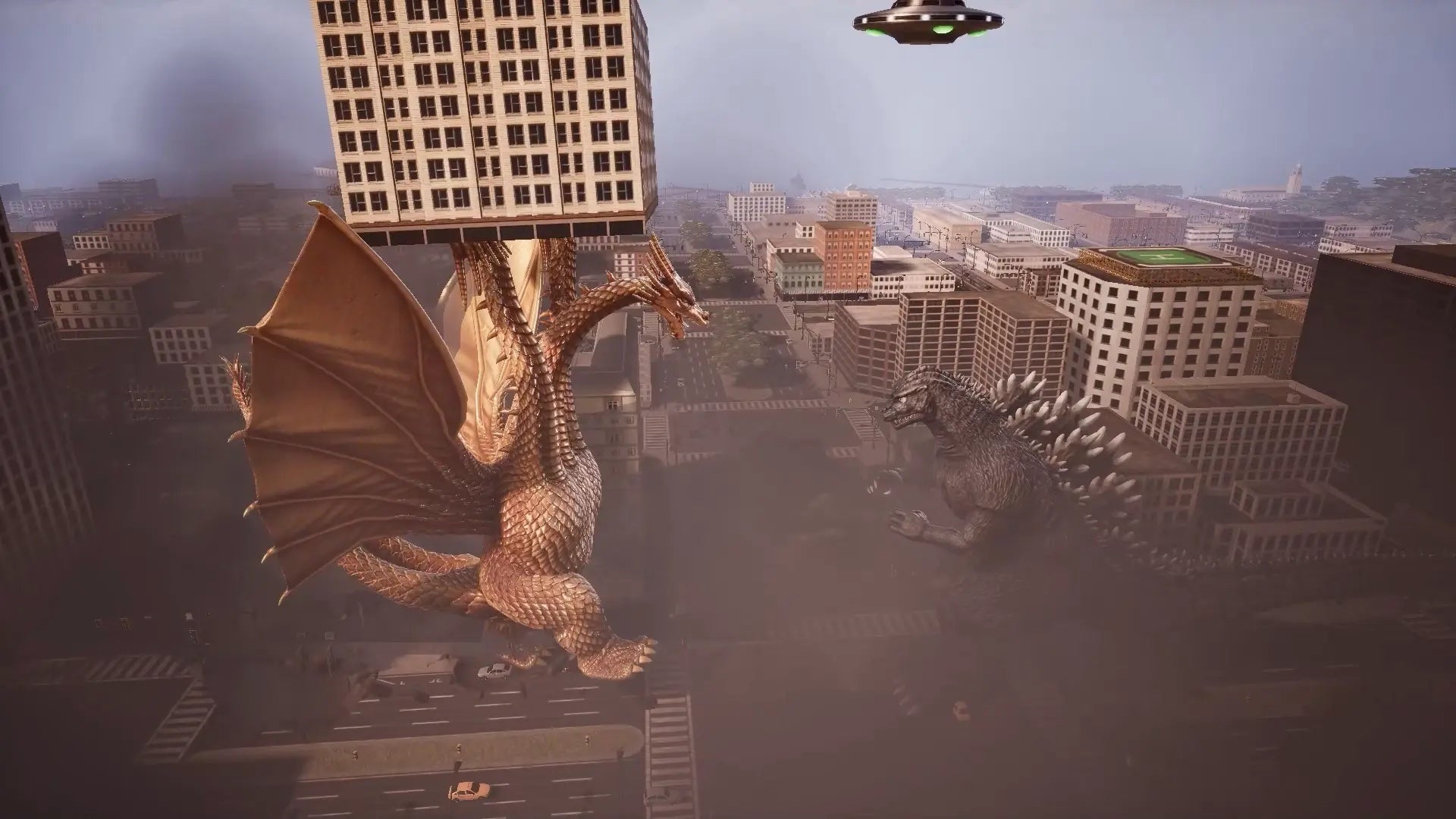 A monster combat scene