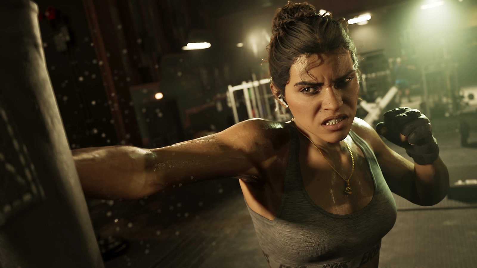 Character training at a punching bag