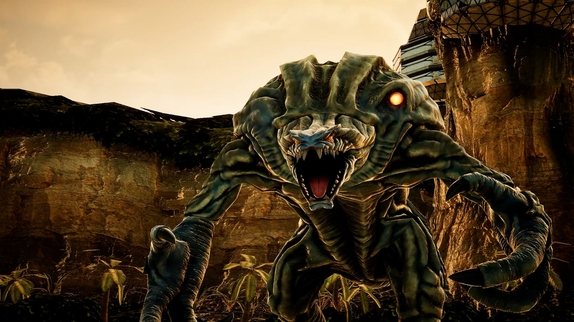 Iconic giant monsters in action